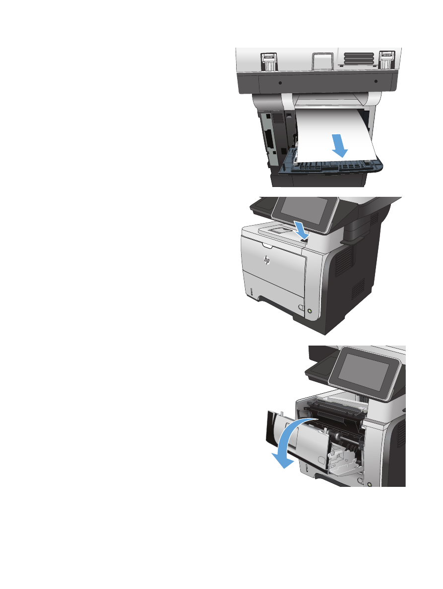 Membebaskan kemacetan pada pintu belakang dan area fuser - HP LaserJet  Enterprise 500 MFP M525