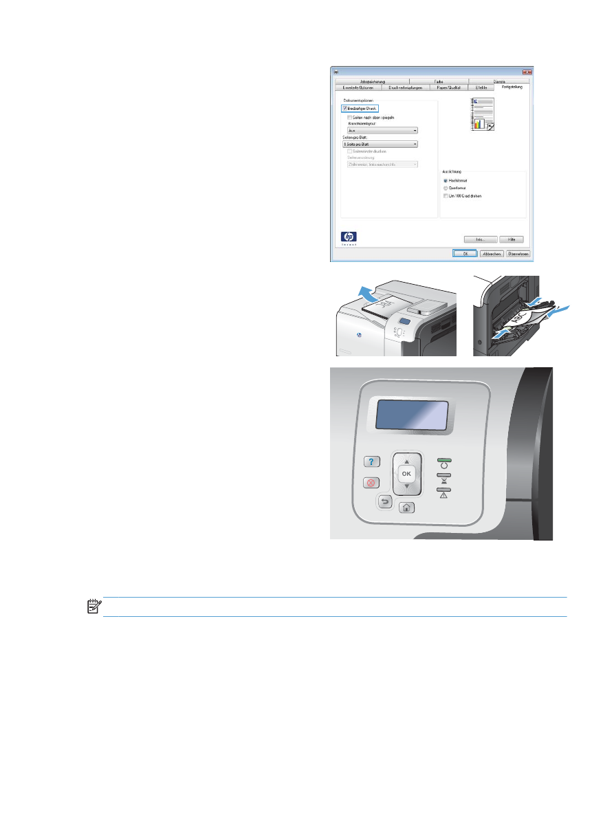 Automatisches Drucken auf beiden Seiten unter Windows - HP LaserJet  Enterprise 500 color Printer M551 series