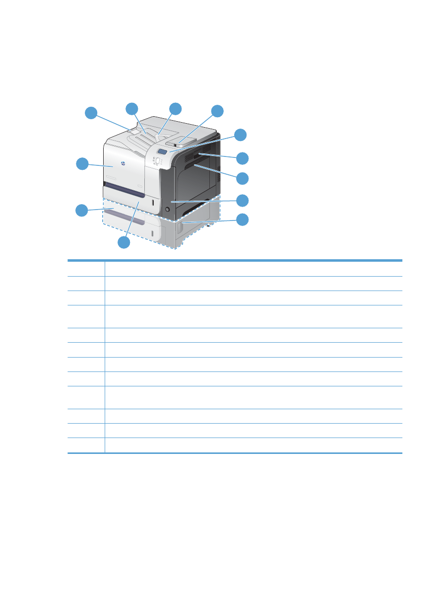 Tampak depan produk - HP LaserJet Enterprise 500 color Printer M551 series