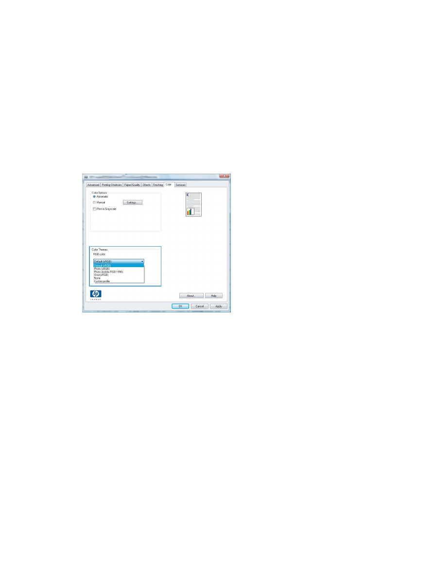 Change the color theme for a print job - HP LaserJet Pro 400 color MFP M475